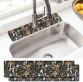 Sink Faucet Absorbing Mat, 2 Pack Drying Mat Around Faucet Sink Splash Guard Behind Faucet Sinkmat For Kitchen Bathroom Island Rv 24 * 5.5 Inch (60 * 14 cm) by BathtubMat