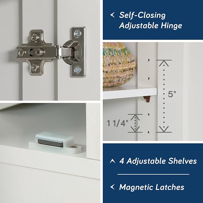 Sauder Select Storage Cabinet/ Pantry cabinets, White finish - Image 6