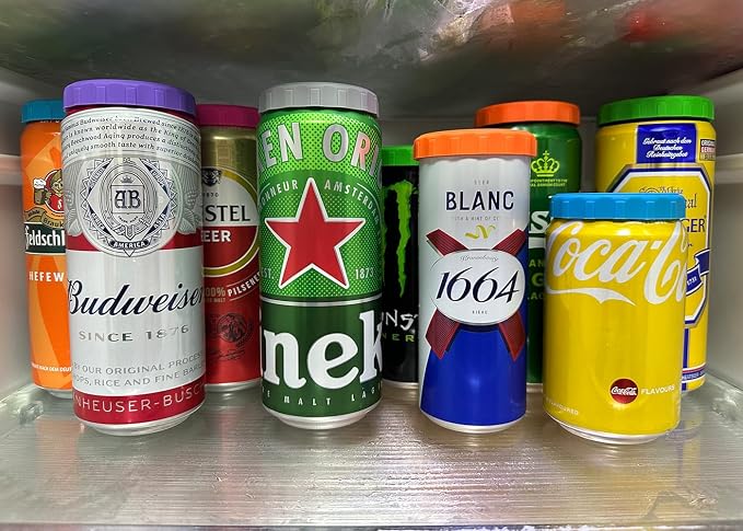 Silicone Soda Can Lids 6 Pack Reusable Silicone Can Covers, Can Stopper or Protector For Soda, Beer, Drink, Juice, Coke, Beverage, Fits Standard & Slim Cans - Image 7
