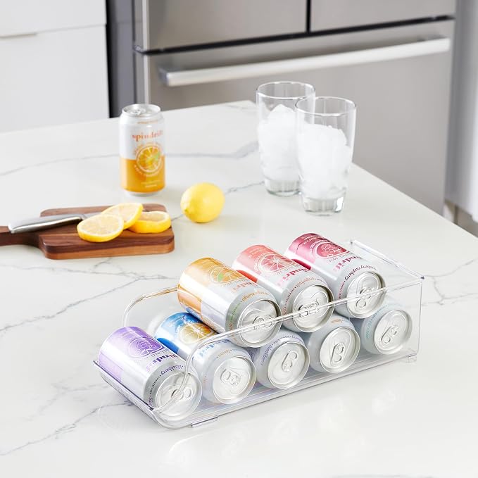 iDesign Soda Can Dispenser for Refrigerator or Pantry, Set of 3, Clear | Made in USA - Image 6
