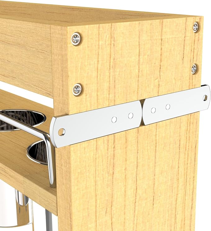 Pull Out Cabinet Organizer 8" Soft-Close Wood Pullout Shelf Organizer for Utilities Kitchen and Bathroom Base Cabinets, Slide Out Spice Rack - Image 5