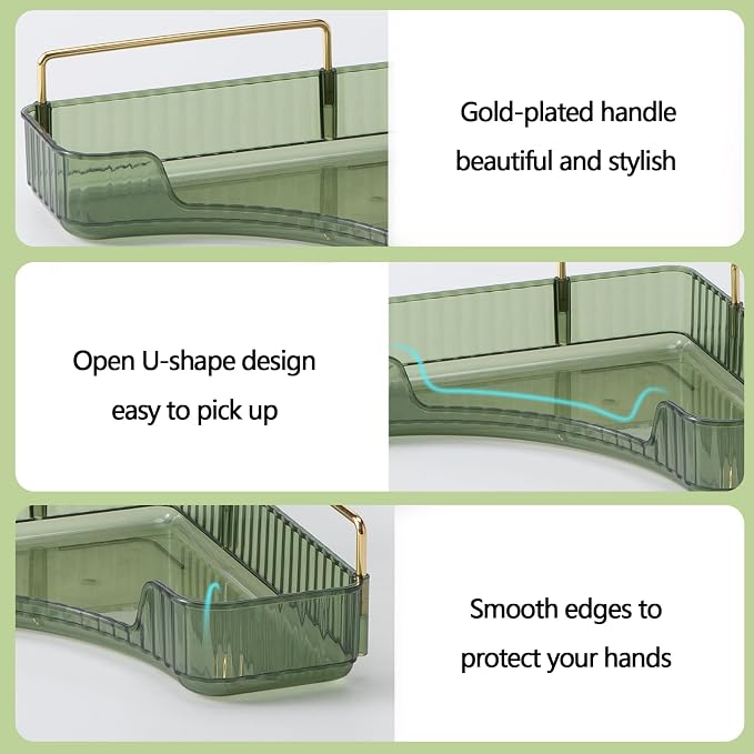 3-Tier Corner Bathroom Counter Organizer – Classic Storage Shelf for Makeup, Perfume & Toiletries, Space-Saving Countertop Tray Fits Bathroom, Dresser, Kitchen (Sage Green) - Image 3