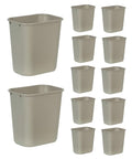 Rubbermaid Commercial Products Wastebasket/Trash Can, 7-Gallon/28-Quart, Beige, Plastic, for Bedroom/Bathroom/Office, Fits Under Desk/Sink, Pack of 12 by RubbermaidCommercialProducts