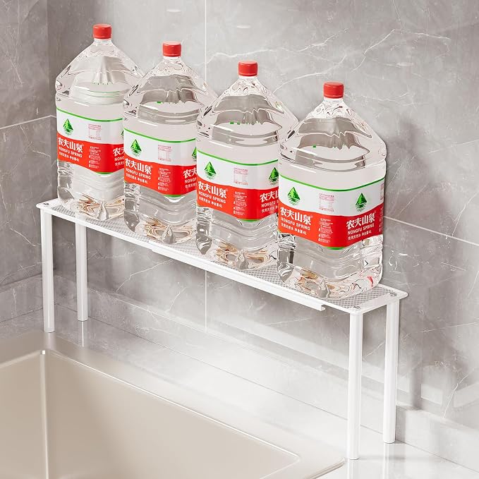 2-Pack Mesh Shelf Organizer, Stackable and Expandable, for Over-Sink Storage, Kitchen Counter, Windowsill Plants, Bathroom, and Office Desk - Narrow Tall Space-Saving Solution - Image 7