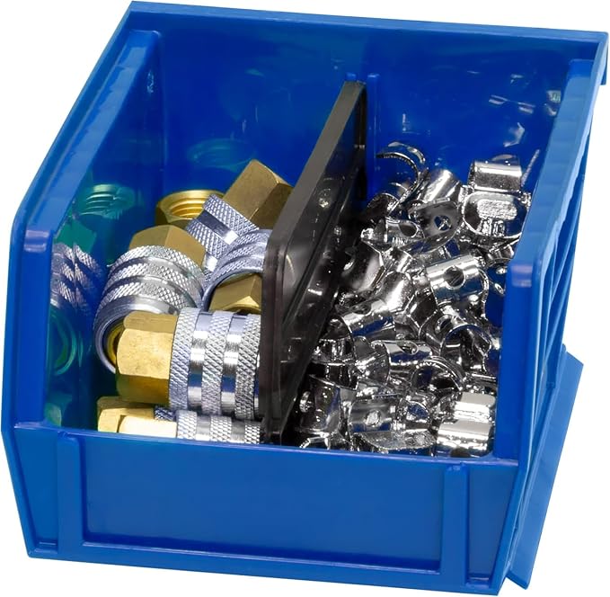 Akro-Mils 30210 AkroBins Plastic Storage Bins, Space-Saving Stackable Bins for Garage, Pantry, Craft Organization, 5" x 4" x 3", Blue, 6-Pack - Image 7