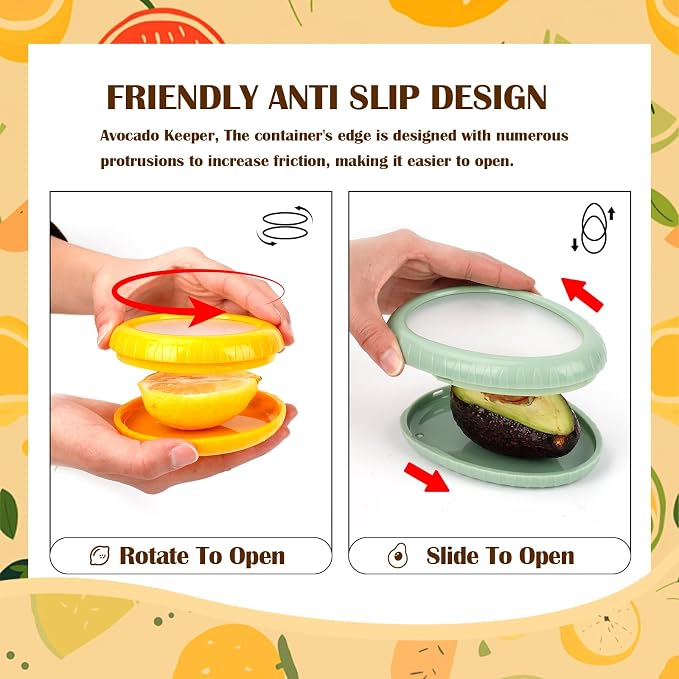 T-Raputa Avocado Saver and Onion Storage - Reusable refrigerator Avocado storage containers - is the storage Apples, Tomatoes, Tomato,Lemon, potato for Ideal - Image 3