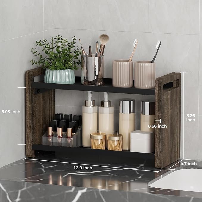 Bathroom Counter Organizer, Bathroom Sink Organizer, Vanity Shelf | Bathroom Organizers and Storage, Bathroom Countertop Organizer, Counter Shelf, Cologne Stand, Perfume Stand, Bathroom Decor - Image 3