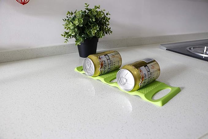 Webake 2 Pack Bottle Stacking Mat, Foldable Silicone Bottle and Can Stacker, Can Holder Rack Space Saver Organizer for Refrigerator, Pantry, Countertop, Cabinet (Green) - Image 5