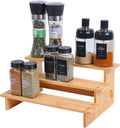 JinDoWin 3 Tiered Spice Rack Organizer for Cabinet,Spice Organization for Cabinet, Seasoning Organizer,Spice Shelf and Spice Organizer for Cabinet,Pantry Organizers and Storage (1 Pack, Small) by JinDoWin