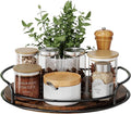 LAMU Lazy Susan Organizer, 9'' Lazy Susan Turntable for Cabinet, Table Top, Kitchen, Countertop, Bathroom, Pantry, Spice Organization, Wooden,1 Pack by YourHome-OrganizationHelper