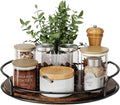 LAMU 10'' Lazy Susan Organizer, Wooden Lazy Susan Turntable for Cabinet, Table Top, Kitchen, Pantry, Bathroom Countertop Organizer, 1 Pack by YourHome-OrganizationHelper
