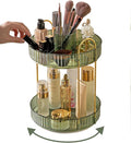 Asayuee 360 Rotating Makeup Organizer,2 Tier Large Capacity Make Up Organizers and Storage,Skincare Perfume Vanity Organizers,Bathroom Cosmetics Storage Organizer Countertop (Green) by Asayuee