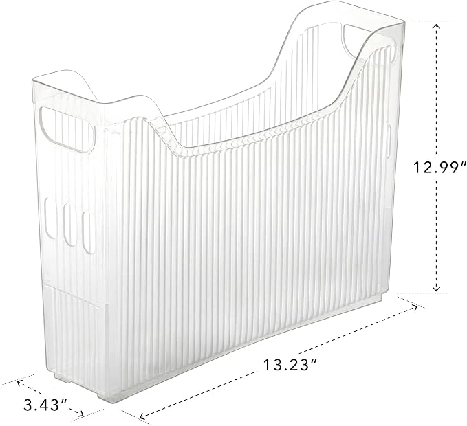 BINO | Plastic Storage Bins, Narrow - 2 Pack | THE CANYON COLLECTION | Clear Storage Bins for Organization | Clear Containers for Pantry | Fridge & Freezer Organizer Bin | Cabinet & Pantry Organizers - Image 2