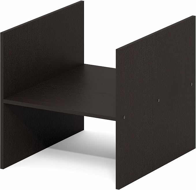 Furinno Cubicle H-Shelf Cube Insert, 2-Tier Cube Organizer, Dark Oak | 12.9W x 12.9H, Shelf Accessory, Fits into Furinno Triple Thick Cubes, IKEA Kallax, for Organizers and Storage - Image 10