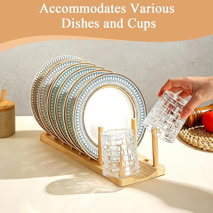 HOMQUEN Pot Lid Organizer, Sturdy Plastic Pan Lid Organizer Rack, 8 Adjustable Compartments - For Cabinet and Countertop, Pot Lids, Pans, Plates, Bowls, Cups, Cutting Boards and Books - Image 4