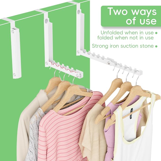 Over the Door Hook, Door Hooks for Hanging Towels, Bags,Coats,Umbrellas, Mirrors, Over Door Hanger, Suitable for Bathrooms, Bedrooms, Laundry Rooms, Kitchens, Storage Rooms (White-1) - Image 3