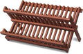 VERTORGAN Teak Dish Drying Rack,Folding Drainer for Kitchen | Foldable Spice Rack,Pantry Organization and Storage,Ventilation Hole,Quick-dry design,Space-saving fold,Multi-scene versatile by VERTORGAN