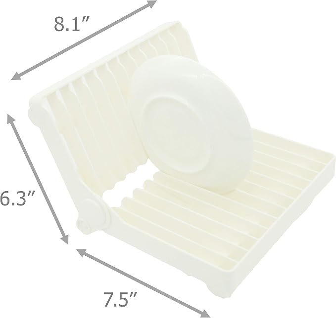 EIKS Foldable Drying Rack for Vegetable Fruit and Tableware | Kitchen Sink Organizer, Perfect for Storage and Draining Dinnerware and Glassware - Image 5