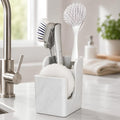 Silicone Sink Caddy – Sponge Dish Brush Holder for Kitchen Sink | Kitchen Sink Organizer, Sink Brush Holder, Sink Sponge Holder for Scrub Daddy, Scrub Mommy, Sponge & Kitchen Brush Holder by Spacewiser