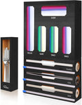 9 in 1 Foil and Plastic Wrap Dispenser with Cutter, Black Bamboo Ziplock Bag Organizer for Drawer - Holds Gallon, Quart Bags & Aluminum Foil/Wax Paper, Wall Mountable Kitchen Storage by BOHOMDEC