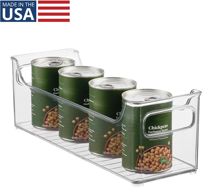 iDesign Stackable Plastic Pantry Bin with Handles, Clear | For Cabinets or Fridge, Made in USA - Image 2
