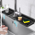 17.7-Inch Kitchen Sink Splash Guard Mat | 7° Slope for Fast Self-Draining | Snap-Lock Design | Universal & Cuttable Silicone by Hugro+Tarfive