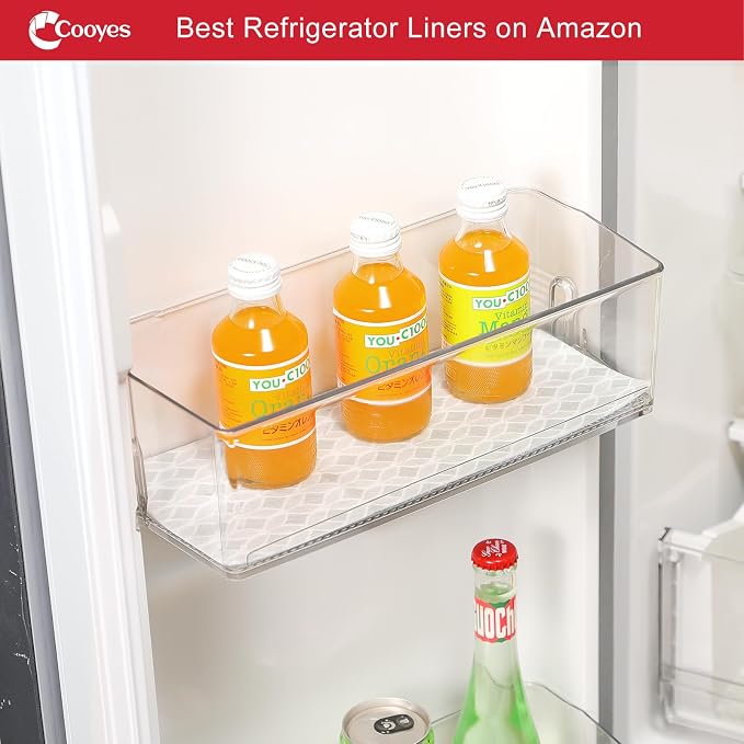Cooyes French Door Refrigerator Liners 24" x 240", Absorbent Strong Grip Fridge Mats Machine Washable, Non-Adhesive Refrigerator Shelf Liner for Fridge Bins & Kitchen Cabinets, Gray - Image 7
