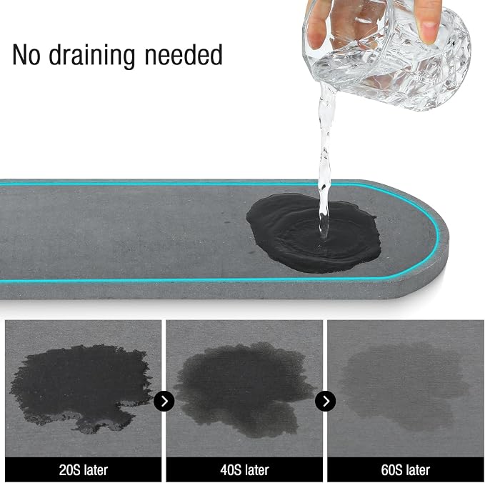 Sink Caddy Kitchen Sink Organizer, Sponge & Brush Holder, Stone Drying Mat | Space-Saving Sink Sponge Holder with Full-Size Tool Storage, Fits Most Sinks, Kitchen Sink Accessory and Countertop Organizer - Image 3