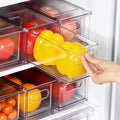 LALASTAR 2 Pack Fridge Organizer with Pull-out Drawer, Stackable Freezer Organizer Bin, Pantry Organization and Storage, BPA Free, 3.17QT by LALASTAR