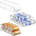 iDesign Water Bottle Organizer and Soda Can Dispenser for Refrigerator or Pantry - Set of 3 - Clear by iDesign