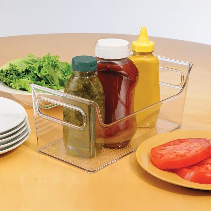 iDesign Plastic Condiment Organizer with Handles, Clear | For Fridge, Made in USA - Image 8