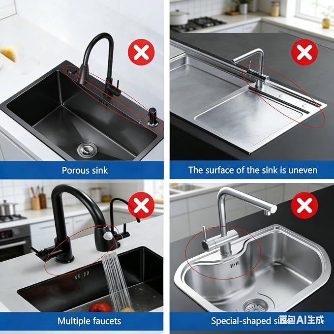 Kitchen Sink Splash Guard Gen2-30" x 6'' Silicone Sink Mat Splash Guard fit for Countertop, Bathroom,Farmhouse,RV by EBIGIC (off white) - Image 6