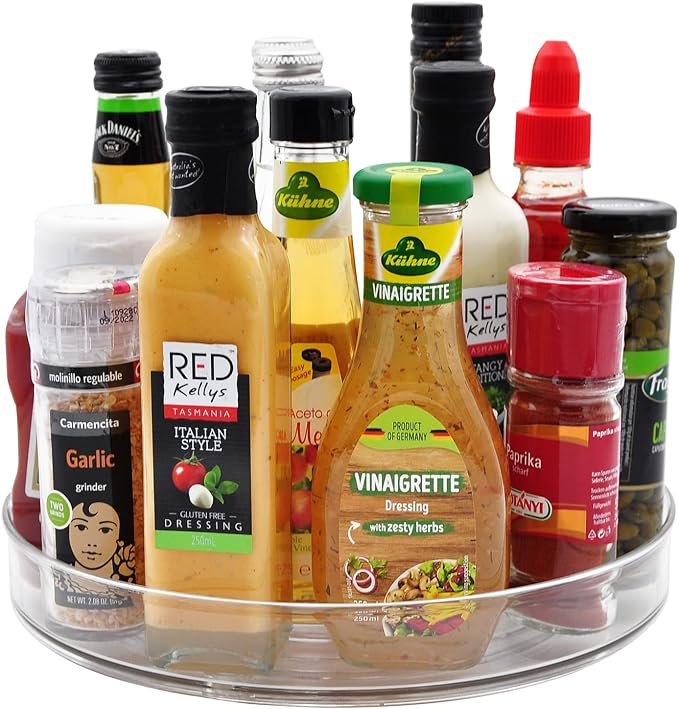 Amolliar Lazy Susan Organizer, 11" 4 Pack, Turntable Organizer for Cabinet | Lazy Susan for Fridge, Kitchen, Pantry Organizer and Storage, Rotating Tray, Spice Rack Condiment, Under Sink Organizer - Image 2