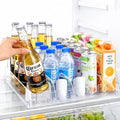 Stackable Soda Can Organizer for Refrigerator, Automatic Drink Dispenser with Pusher, Holds 25–30 Cans, 5 Row Fridge Organizer, Adjustable Beverage Rack, Easy Access Storage by SOLY