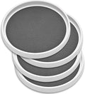 Oizeir Lazy Susan Organizer Set of 4, 10 Inch Non-Skid Turntable for Cabinet, Pantry, Kitchen, Countertop, Fridge, Bathroom – Durable Plastic Rotating Storage Tray, White by Oizeir