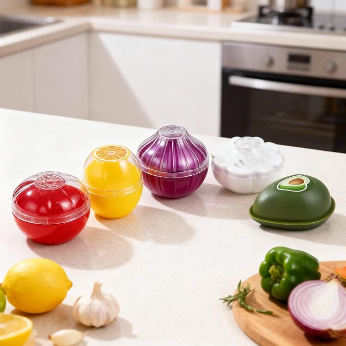 Onion Storage, Avocado Saver Keeper, Reusable Tomato Lemon Holder | Fruits and Vegetables Storage Container with Clear Lid (Avocado saver) - Image 5