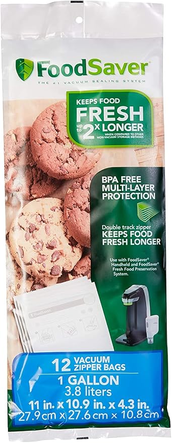 FoodSaver 1-Gallon Vacuum Zipper Bags by Unknown