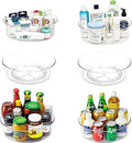 6 Pack Lazy Susan 11.5" Turntable Rotating Spin Organizer Storage | Pantry Organizers and Storage Container Bins Spice Rack Cabinet Condiment for Countertop Kitchen Fridge Bathroom Holder Clear by YCLADEC