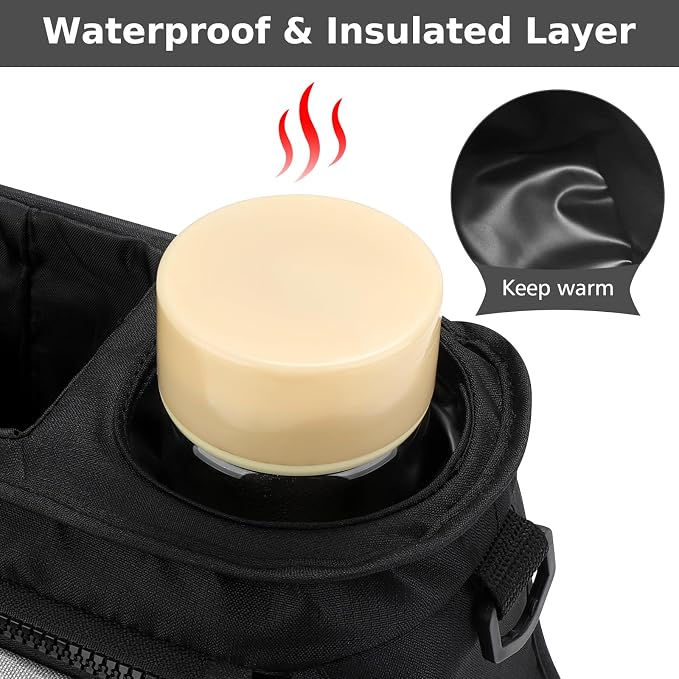 Accmor Universal Stroller Organizer with Insulated Cup Holder Detachable Phone Bag and Shoulder Strap,Stroller Bag Caddy Organizer for Uppababy, Baby Jogger, Britax Strollers - Image 8