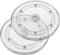 Jersvims 6 Inch Acrylic Turntable Platter, Transparent, 2Pcs | Round Rotating Plate, For Kitchen Pantry Cabinet Desk, Spice Cake Cookie Decorating by Jersvimc