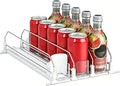 Fridge Drink Organizer for Soda Cans, 3Row Automatic Can Dispenser with Self-Pushing Design, Space-Saving Beverage Storage Rack, Holds 15 Cans by Unknown