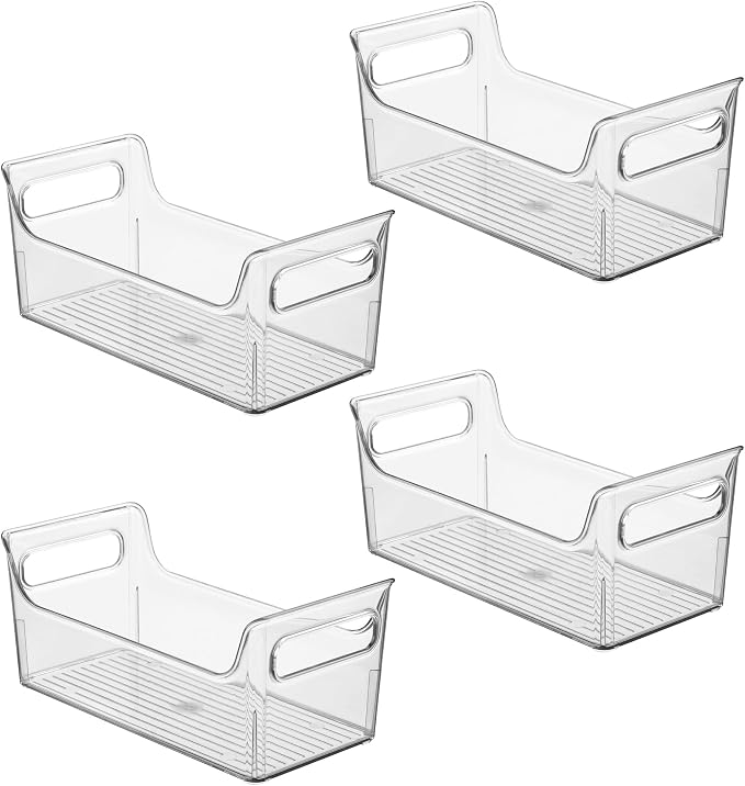 iDesign Plastic Condiment Organizer with Handles, Set of 4, Clear | For Fridge, Made in USA - Image 9