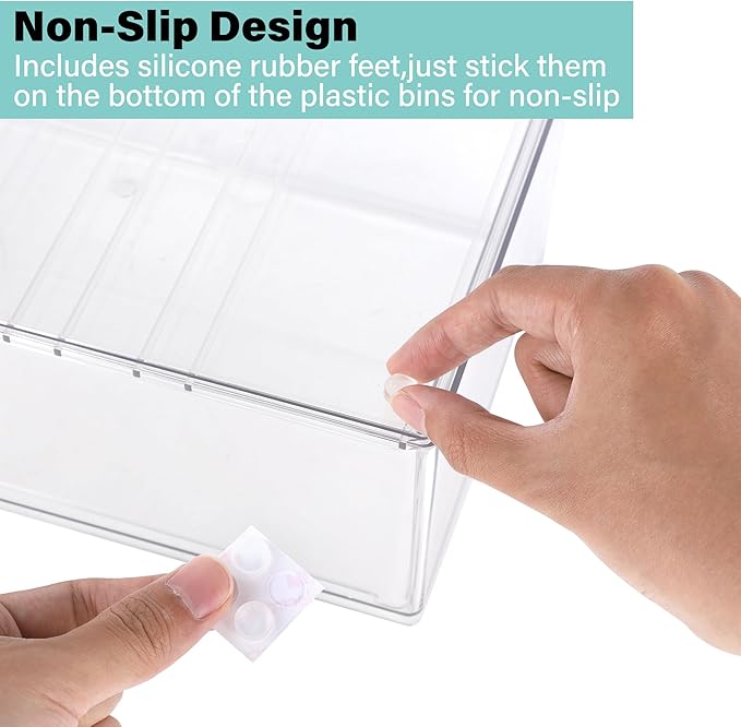 Prsildan Acrylic Storage Drawers Clear Makeup Organizer with 4 Drawers | Transparent, Stackable, For Vanity Bathroom Kitchen Cabinets Office Desk Undersink, Cosmetics Toiletries Home Small Items - Image 6