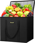 BALEINE 1PK Insulated Reusable Grocery Bag, Heavy Duty Shopping Tote | Foam & Foil Insulation, 9" Long Handles, Reinforced Bottom Keeps Upright, Fold Flat Storage, Water-Resistant Shopping Bag by BALEINE