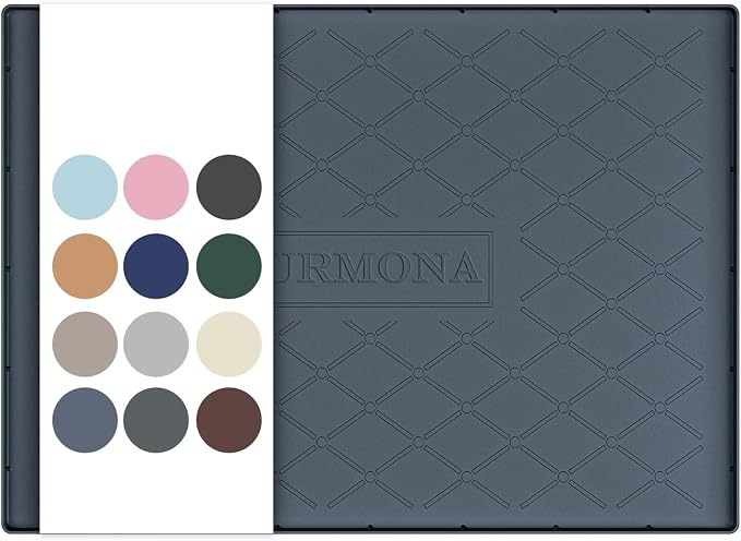 URMONA 28" x 22" Waterproof Silicone Mat in Multiple Sizes & Colors, Under Sink Mat for Kitchen & Bathroom, Pet Food Pad for Dogs & Cats, Kitchen Cabinet Liner, Multi-Purpose for Storage(Dark Grey) by URMONA