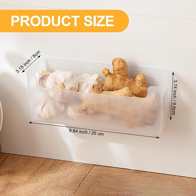 3 Pcs Kitchen Cabinet Door Organizer, Adhesive Mount Inside Cabinet Door Storage, Under Sink Storage Shelf for Kitchen,Bathroom,Office (Transparent) - Image 2