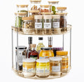 LAMU 2 Tier Lazy Susan Turntable Organizer 10.6'' Rotating Spice Rack Organization for Cabinet, Kitchen, Pantry, Countertop, Bathroom, Vanity, Medicine Cabinet Organizer, Amber by YourHome-OrganizationHelper