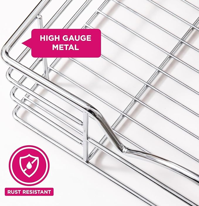 HOLDN’ STORAGE Pull Out Cabinet Organizer, Pantry Drawer, 20"W x 21"D x 5"H | Heavy-Duty Full-Extension, Roll Out Shelf for Pots, Pans & Under Sink Storage, Chrome, Require a 21.25"W Cabinet Opening - Image 4