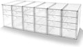 Prsildan Stackable Desk Organizers with 20 Drawers, Craft Storage Drawer | Anti-slip Clear Acrylic Teacher Toolbox, Makeup Vanity Organizer for Nail, Bathroom Kitchen Office Organization, 6 Pack by Prsildan