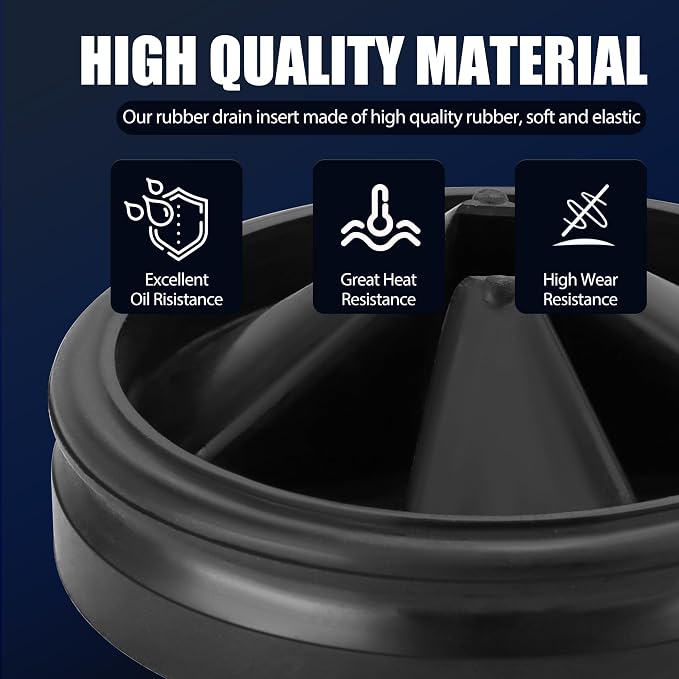 3 3/8" Garbage Disposal Splash Guard Replacement for InSinkErator Evolution | QCB-AM rubber Drain Insert, Sink Baffle, Garbage Disposer Accessories, Upgraded Removable Quiet Collar Drain Plugs, Black - Image 6